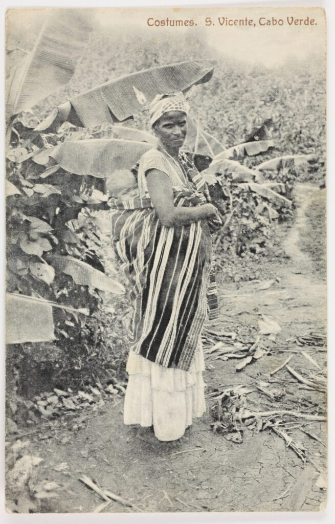 Postcard - Woman in Local Dress, Sao Vicente, Cape Verde, Nurse A. E. Williams (nee Cocking), World War I, 1917